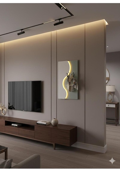 Manolya Ahşap Pilli Ledli İskandinav Tarzı Salon Duvar Rafı Modern Çiçeklik 40 X 70 Cm Yeşil - Paris Grisi