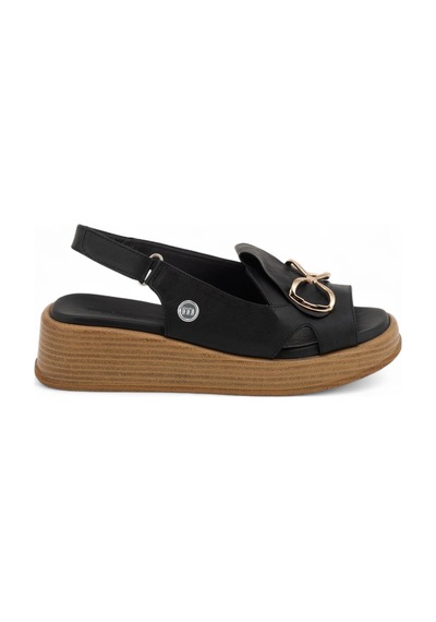 Mammamia D25ys-2780 Deri Comfort Kadın Sandalet Siyah