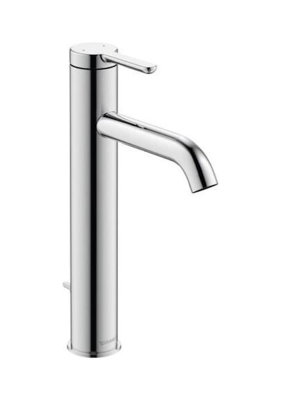 Duravit - C.1 Tezgah Üstü Lavabo Bataryası L Boy Sifon Kumandalı - C11030001010- Krom