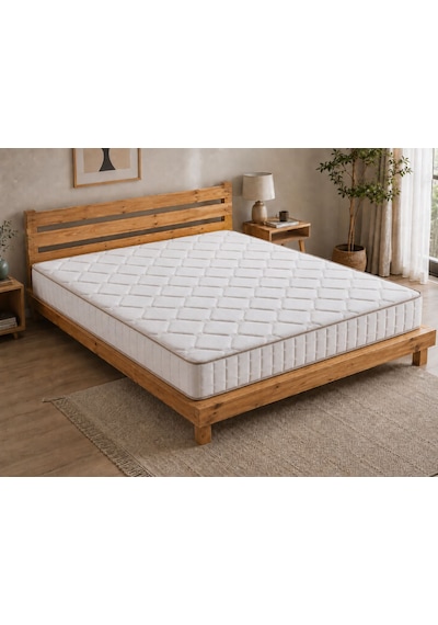 Lilyum Full Ortopedik Bonel Yaylı Yatak 21 Cm Tek & Çift Kişilik Beyaz