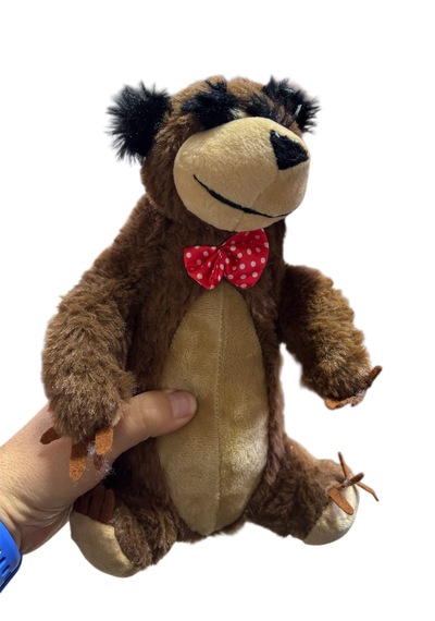 Halley Papyonlu Peluş Ayı 30 Cm Kahverengi