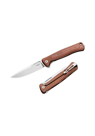 Lionsteel Skinny Sk01a Es Stone Washed Blade Magnacut Earth Aluminium-micarta Kamp Çakı Kahverengi