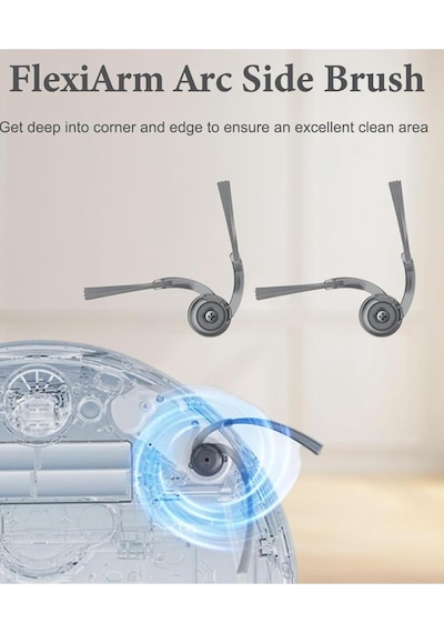 Roborock Qrevo Curv,curv X,qrevo Curv 2 Pro,qrevo C,qrevo Edge Robot Süpürge Yan Fırça Yedek Pa Siyah