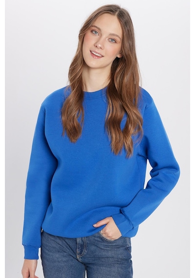 Tudors Unisex Oversize Geniş Kesim Pamuklu Yumuşak Dokulu Polarlı Basic Saks Mavi Bisiklet Yaka Sweatshirt-31937 Saks Mavi Tudors Unisex Oversize Geniş Kesim Pamuklu Yumuşak Dokulu Polarlı Basic Saks Mavi Bisiklet Yaka Sweatshirt-31937 Saks Mavi
