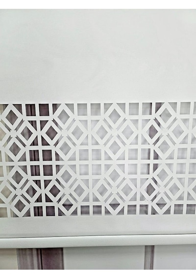 Stor Perde Desenli Lazer Kesim Kalın Kumaşlı Ml104 Beyaz