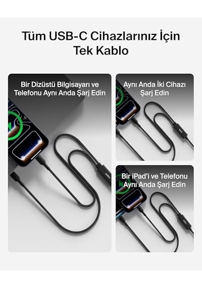 To 2 Pro Air Uyumlu Şarj Kablosu 1.8 Metre Diğer