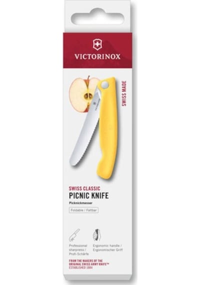 Victorinox Swiss Classic 11 cm Tırtıklı Piknik Bıçağı  Sarı