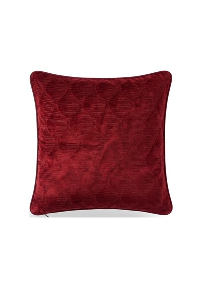 "ripple" Kadife Dokulu Kırlent Kılıfları - 45x45 Bordo