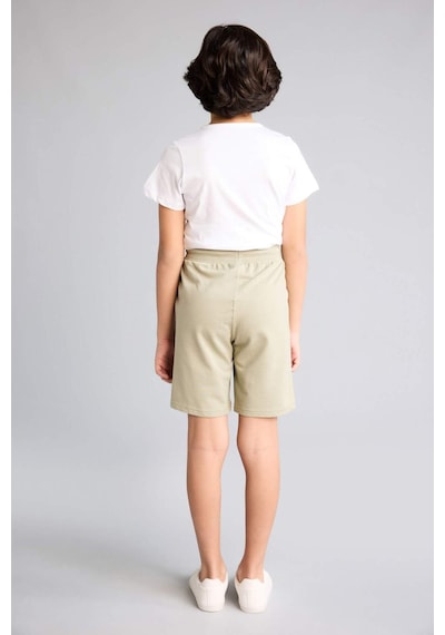 Defacto Regular Fıt Sweatshırt Kumaşı Şort Erkek Çocuk B5867a826smgn497 Yeşil-gn497