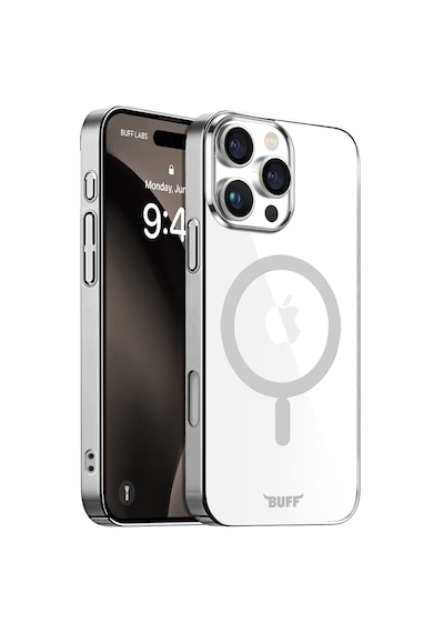 Apple Uyumlu iPhone Buff 16 Pro Max Magsafe Slim Fit Kılıf Silver