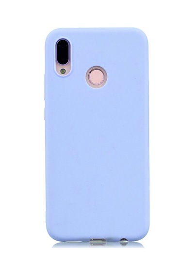 Huawei P Smart 2019 Kılıf Kamera Korumalı Silikon Rubber Arka Kapak Lila
