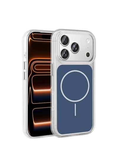 Apple iPhone Uyumlu 17 Pro Max - Kılıf Metal Buton Tasarımlı Zore İkonik Sert Silikon - Kapak