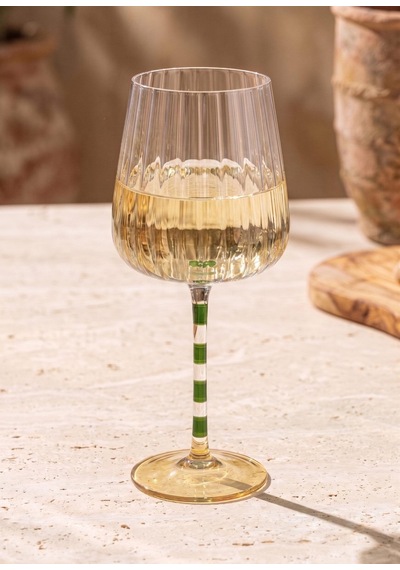 The Mia Şarap Kadehi Yeşil Sarı 500 Ml Çok Renkli