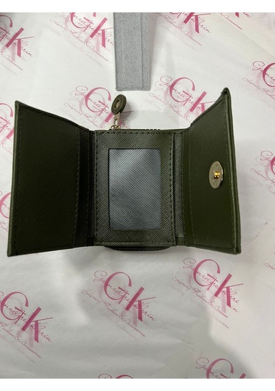 Gk Gamzelirenklerim Luxury Fashıon&accessorıes Krinkıl Mini Cüzdan Haki