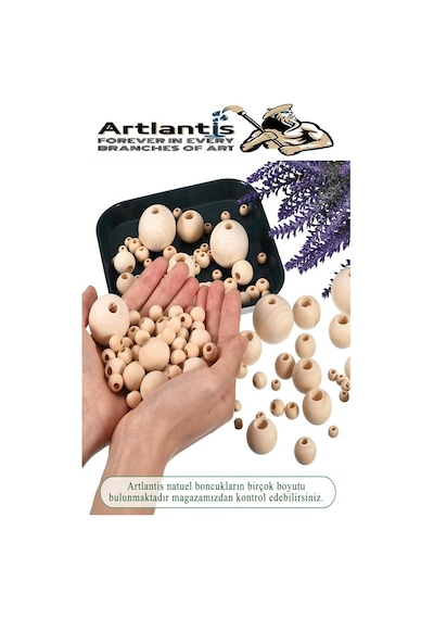 Naturel Ahşap Boncuk 6mm 50 Li 1 Paket Ham Boyanabilir Ahşap Yuvarlak Doğal Boncuklar Takı Tasarım Ektinlik Kreş Okul