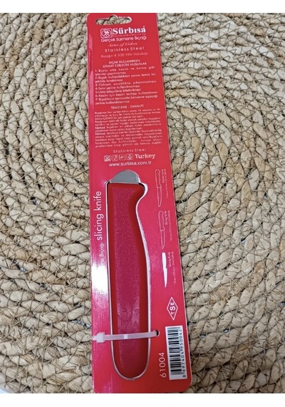Sürmene 61004 Mutfak Bıçağı 9,50 Cm Kırmızı Çok Renkli