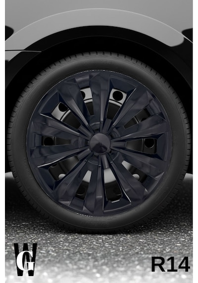 Peugeot 301 14 İnç Jant Kapağı 4 Adet Siyah S108