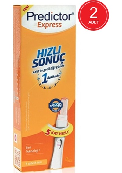 Predictor Express Hızlı Sonuç Gebelik Testi 1 Test x 2 Paket