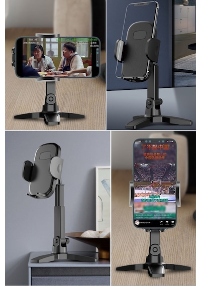 M M Masaüstü Telefon Standı 360 Derece Dönebilen Başlıklı Ayaklı Telefon Tripodu