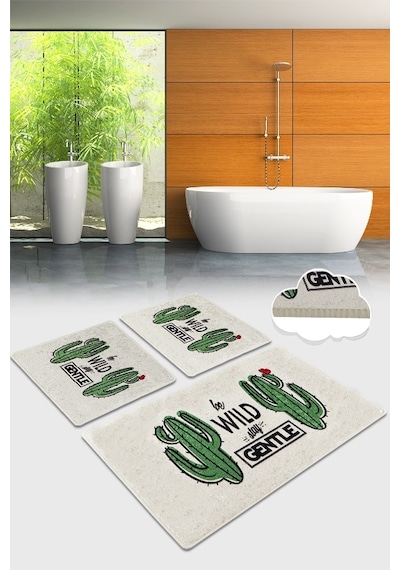 Gentle Banyo Halısı Djt 3 Lü Set Çok Renkli