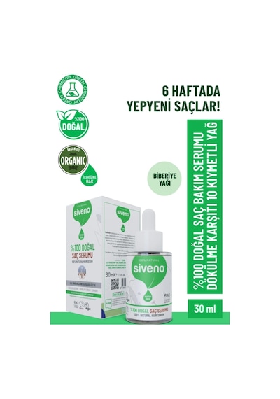 Siveno Biberiye Yağlı Dökülme Karşıtı Onarıcı 10 Mucizevi Yağdoğal Saç Bakım Serumu 30ml
