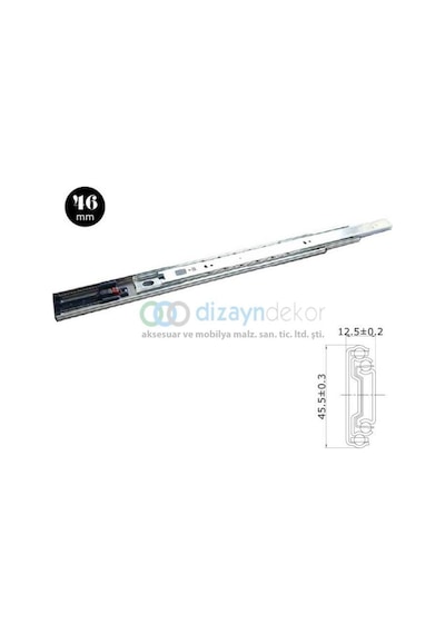 Teleskopik Bilyalı Bas-aç Raylar 46 X 350 Mm