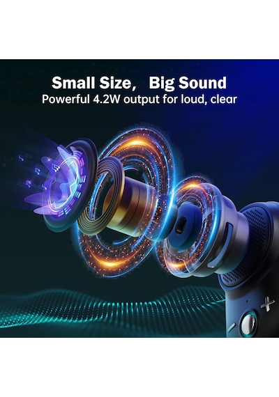 Itour-s Giyilebilir Bluetooth Hoparlör, Ip67 Klip-on, 10h Playtim