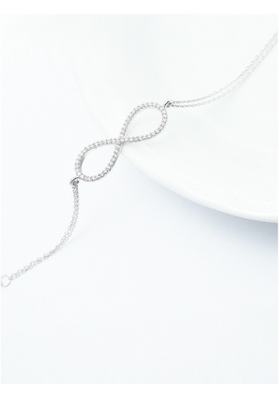 Brezza Lusso Jewelry Sade Sonsuzluk Model Classical Kadın Gümüş Bileklik