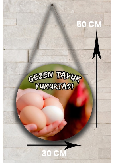 Gezen Tavuk Yumurtası Dükkanı Duvar, Kapı, Çift Taraflı Askılı Karşılama Tabela, Günlük Yumurta Süs Çok Renkli