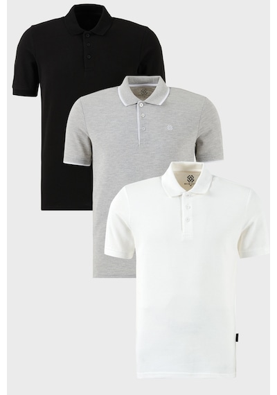 Buratti Erkek T Shirt 590211827s3 Siyah-beyaz-gri Melanj Koyu Gri - Siyah - Beyaz