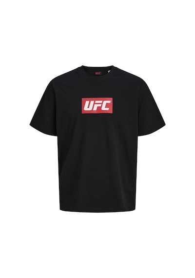 Jack & Jones Erkek Ufc Lisansli Gögüs Baskili Tisört - Ufc - 12290261 Siyah