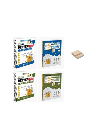5. Sınıf Matematik Fen Alıştıran Defter Ve Etkinlikli Soru Bankası 4lü Set