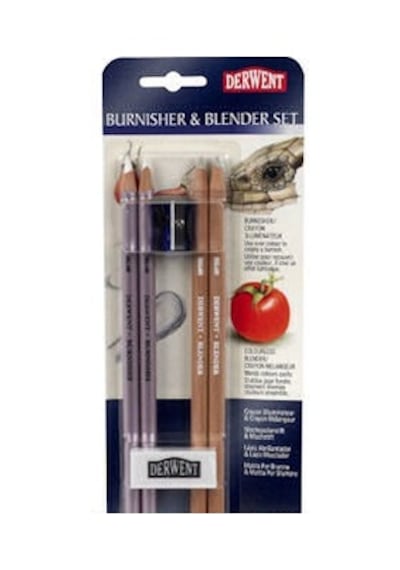 Derwent 2 Ad. Blender + 2 Ad. Burnisher + Silgi + Kalemtraş