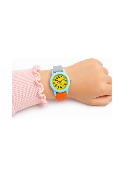 Dinozor Desenli Çocuk Kol Saati Unisex Analog Saati St-304411 Sarı