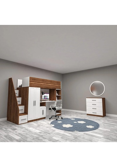 Gloss Membran Kapak Genç Odası Takımı Mdf Antrasit Gloss Membran Kapak Genç Odası Takımı Mdf Antrasit