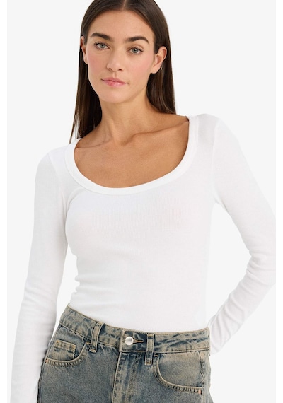 Defacto Slim Fit Fitilli Kaşkorse Tişört G8479AX26SP