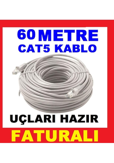 İzmirnecip 60 Metre Bakir Internet Ethernet Kablosu
