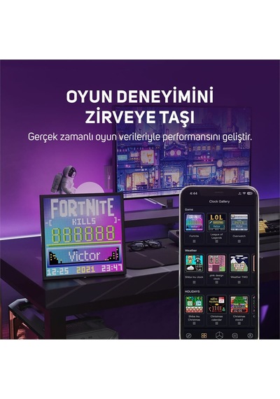 Divoom Ditoo Pro Siyah Bluetooth Hoparlör Ve Pixoo-64 Led Ekran Seti
