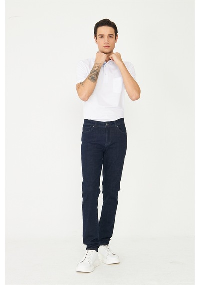 Lacivert Klasik Duruşlu Günlük Denim Pantolon K.mavi