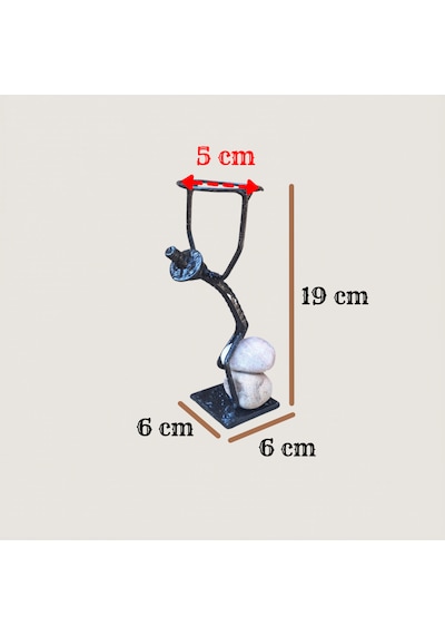 Dekoratif Metal Figür Sukulent Saksı Standı SPH011