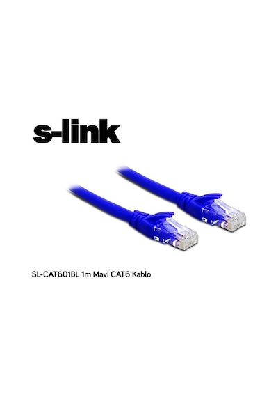 S-Link Sl-Cat601Bl 1M Mavi Cat6  Kablo