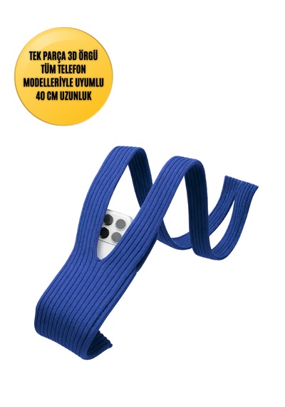3d Örgü Phone Pocket Tüm Telefonlarla Uyumlu Telefon Askı Kılıfı 40 Cm Kılıf