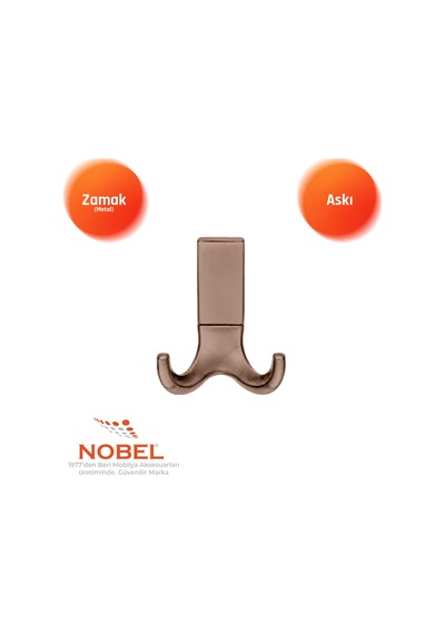 Best Lüks Askı, Metal, Vestiyer Askı, 121 Gr, Dolap Askılık, Duvar Askılığı, Bronz Vidalı
