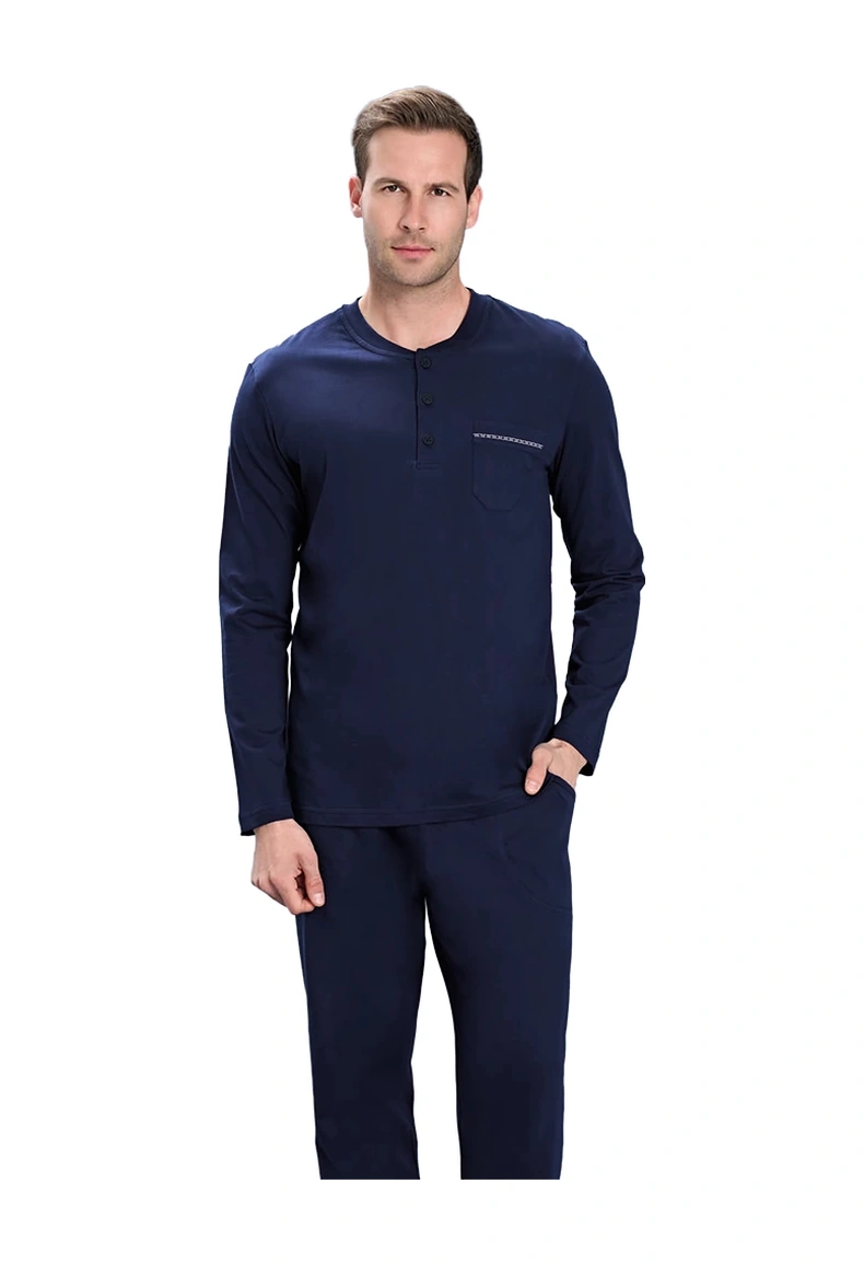 Over Sleep By Poleren Over Sleep 2109 Erkek Süprem Pijama Takım Lacivert