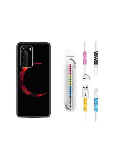 Huawei P40 Pro Kılıf Kablo Koruyuculu Red Moons 1747