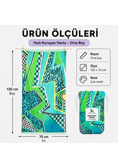 Dock And Bay Çocuk Plaj Havlusu M Tide Skater Çok Renkli