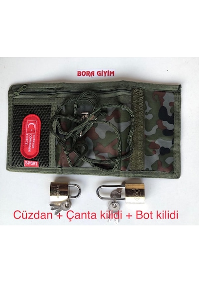 Asker Cüzdanı Ipli Askılı Bot Kilidi Çanta Kilidi Çok Renkli