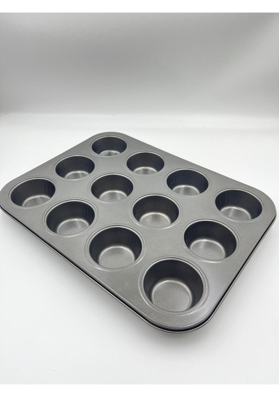 12 Li Muffin Kek Kalıbı Siyah