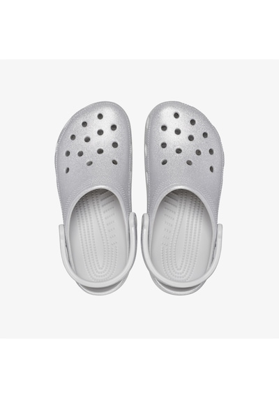 Crocs Classic Glitter Kadın Gri Terlik Düz 205942 Gri
