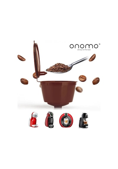 Dolce Gusto Uyumlu Kahve Kapsülü 3 Adet Yeniden Kullanılabilir Kahverengi